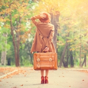 Girl in Autumn park