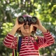 Girl Using Binoculars