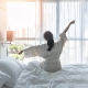 Girl waking up refreshed
