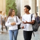 College Couple Walking