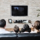 Family watching TV