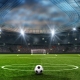 Soccer Ball in Stadium