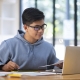 College Student on Online Class