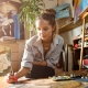 Girl Creating Own Art Work