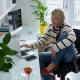Lady Working from Home