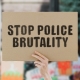 Stop Police Brutality Sign