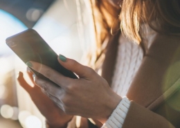 Girl using her Phone