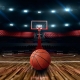 Basketball on Court