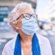 Elder Woman Wearing Mask