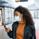 Woman Wearing Protective Face Mask