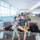 Couple Waiting in Airport