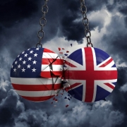 US & UK Trade Concept