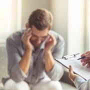 Man Struggling with Mental Health