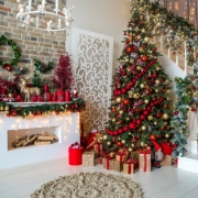 House Decorated for Christmas