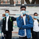 African American Friends Wearing Masks