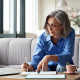 Woman Working From her Home
