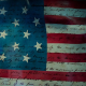 National Anthem on American Flag